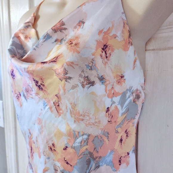 NWT Floral Satin Slip Dress - Picture 7 of 13